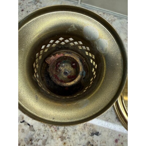 Pair of VTG Princess House Brass Candlestick Holders Intricate Cutouts Regency - Picture 6 of 8